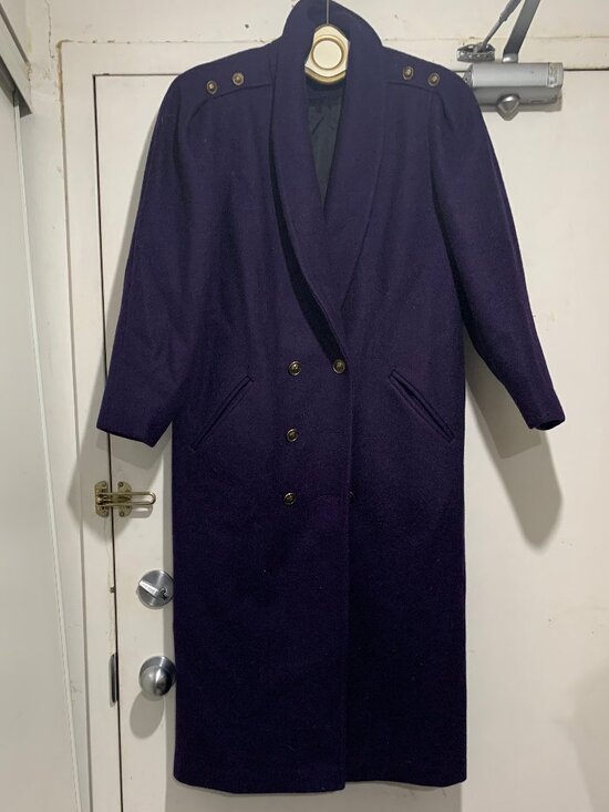 VINTAGE FOXRUN BY BALIMEL WOOL BLEND TRENCH COATS SIZE 9/10 - Picture 5 of 16